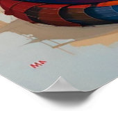 Poster Œuvre d'art abstraite colorée de chat (Coin)