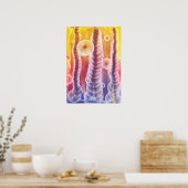 Poster Œuvre d'art abstraite de fantasy peinte à la main (Cuisine)
