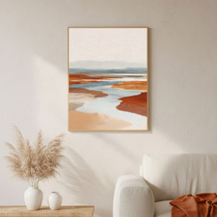 Poster Œuvre d'art abstraite de la rivière du canyon de t
