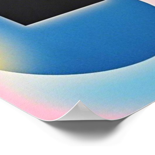 Poster OEuvre d'art abstraite dynamique et fantaisiste gé (Coin)