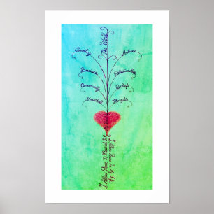 Poster Œuvre d'art affirmant la paix