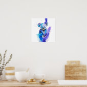Poster Oeuvre d'art aquarelle de koala coloré (Cuisine)