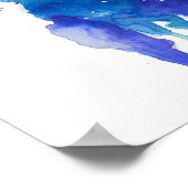 Poster Oeuvre d'art aquarelle de Panda Coloré (Coin)