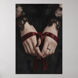Poster Œuvre d'art aux mains gothiques victoriennes, Ruba