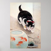 Poster Œuvre d'art Bowl de chat et poisson rouge, (Devant)