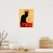 Poster Œuvre d'art classique de Steinlen Black Cat (Cuisine)