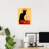 Poster Œuvre d'art classique de Steinlen Black Cat (Bureau à domicile)