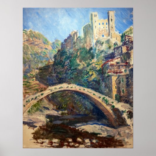 Poster OEuvre d'art Claude Monet - Le Château de Dolceacq (Devant)