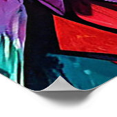 Poster Œuvre d'art colorée d'aigle (Coin)