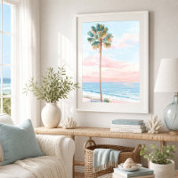 Œuvre d'art côtière Pastel Palm Beach