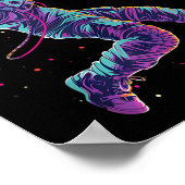 Poster Œuvre d'art de basketball Astronaute Slam Dunk Jou (Coin)