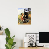 Poster Œuvre d'art de Carl Larsson, Clair Obscur, (Bureau à domicile)