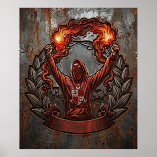 Poster Œuvre d'art de fan de l'Étoile Rouge de Belgrade