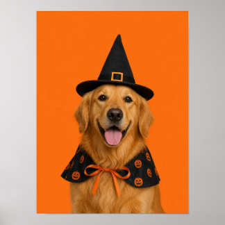 Poster Œuvre d'art de Golden Retriever — Sorcière de Hall