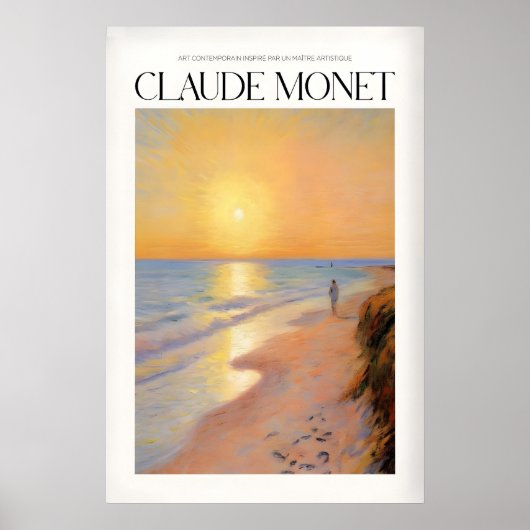Poster Œuvre d'art de la plage de Monet (Devant)
