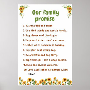 Poster Œuvre d'art de la promesse de la famille