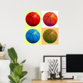 Poster Œuvre d'art de match de basketball (Bureau à domicile)