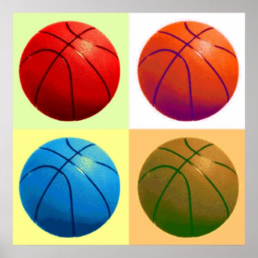 Poster Œuvre d'art de match de basketball (Devant)