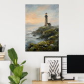 Poster Œuvre d'art de phare côtier (Bureau à domicile)