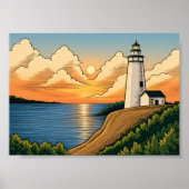 Poster Œuvre d'art de phare pour mur (Devant)