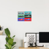 Poster Œuvre d'art de voiture rétro (Bureau à domicile)