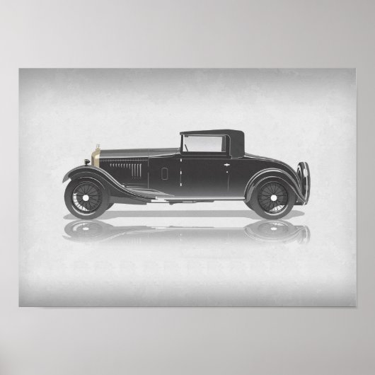 Poster Œuvre d'art de voiture rétro (Devant)