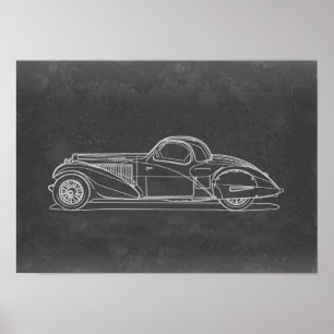 Poster Œuvre d'art de voiture rétro