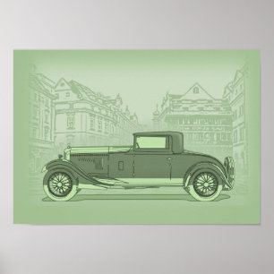 Poster Œuvre d'art de voiture rétro