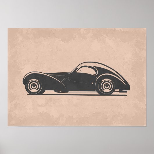 Poster Œuvre d'art de voiture rétro (Devant)