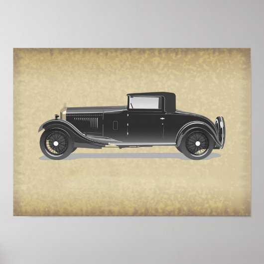 Poster Œuvre d'art de voiture rétro (Devant)