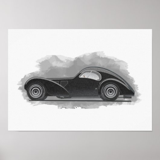 Poster Œuvre d'art de voiture rétro (Devant)