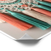 Poster OEuvre d'art d'inspiration macrame Boho-chic Poste (Coin)
