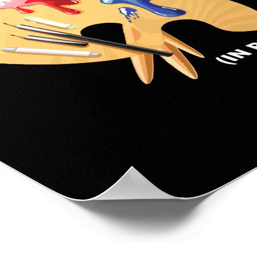 Poster OEuvre d'art en cours Artiste parfait (Coin)