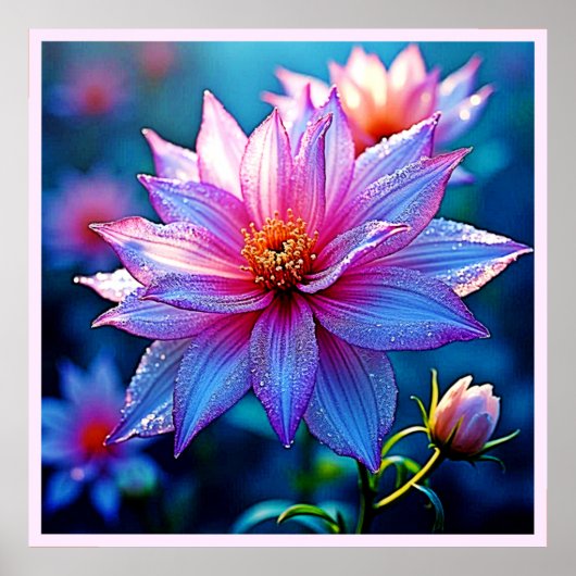 Poster Oeuvre d'art en fleurs éthérées (Devant)