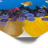 Poster Œuvre d'art faite main - La Roue de Fleurs (Coin)
