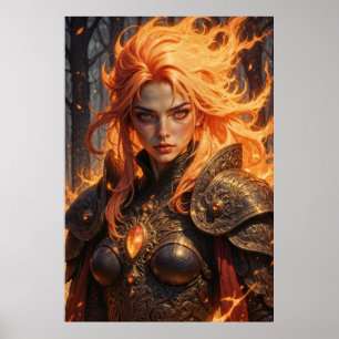Poster Œuvre d'art fantastique du Chevalier d'Ember