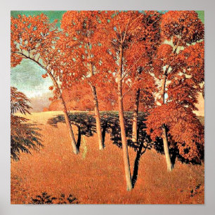 Poster OEuvre d'art Grant Wood, Chêne de printemps