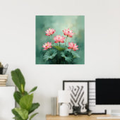 Poster Œuvre d'art Lotus Rose (Bureau à domicile)