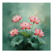 Poster Œuvre d'art Lotus Rose  (Devant)
