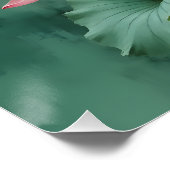 Poster Œuvre d'art Lotus Rose  (Coin)