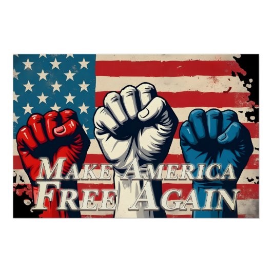Poster Œuvre d'art Make America Free Again (Devant)
