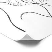 Poster Œuvre d'art minimaliste de Schnauzer peint à la ma (Coin)
