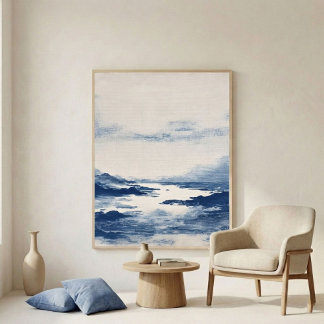 Poster Œuvre d'art murale abstraite paysage minimal indig