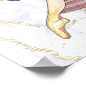 Poster Œuvre d'art murale Ballerine Rose (Coin)