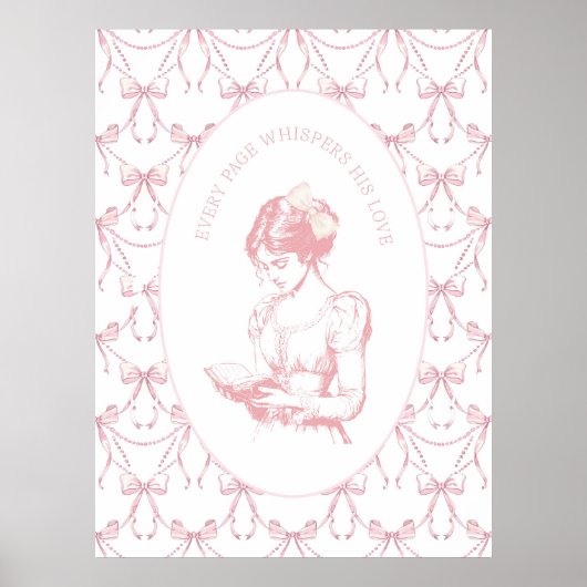 Poster Œuvre d'art murale « Chaque page murmure son amour (Devant)