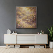 Poster Œuvre d'art murale de banc de jardin