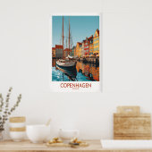 Poster Œuvre d'art murale de Copenhague (Cuisine)