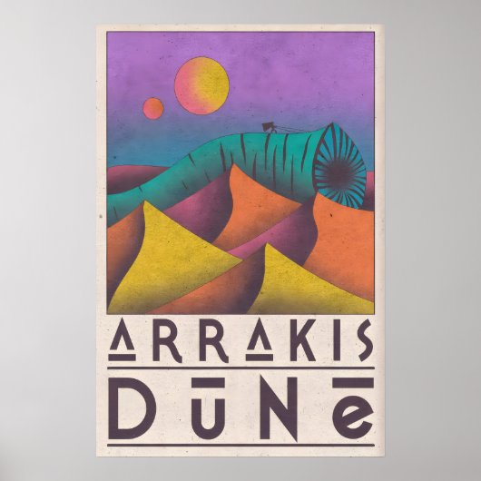 Poster Œuvre d'art murale de dune dans le style d'affiche (Devant)