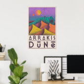 Poster Œuvre d'art murale de dune dans le style d'affiche (Bureau à domicile)