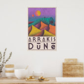 Poster Œuvre d'art murale de dune dans le style d'affiche (Cuisine)